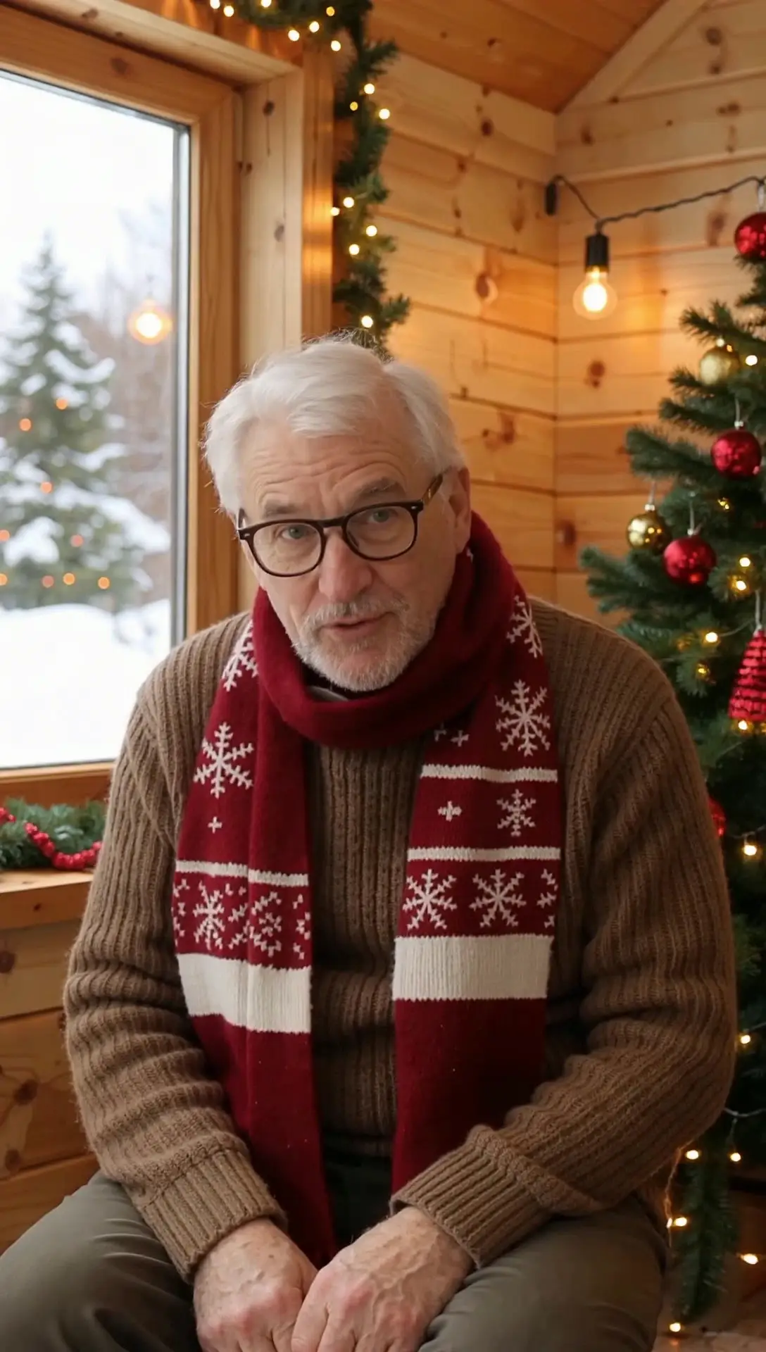 AI Lip Sync template of an old man portrait