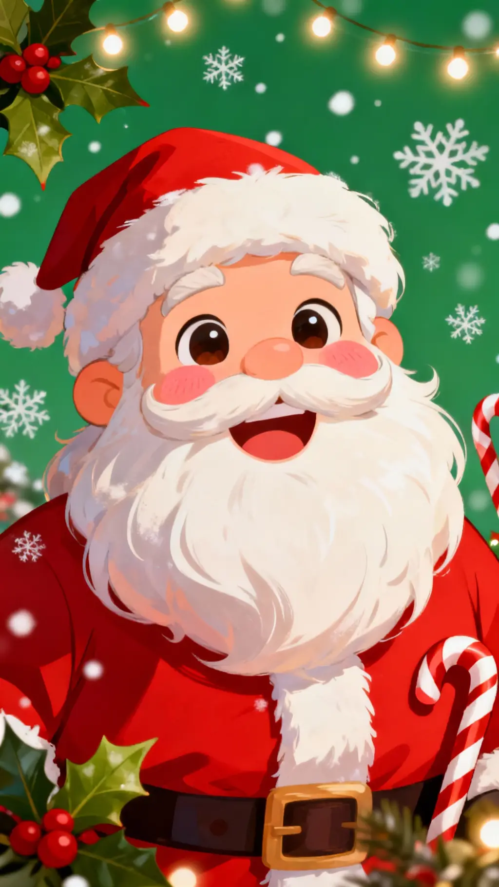 Singing Santa Clause singing cartoon template