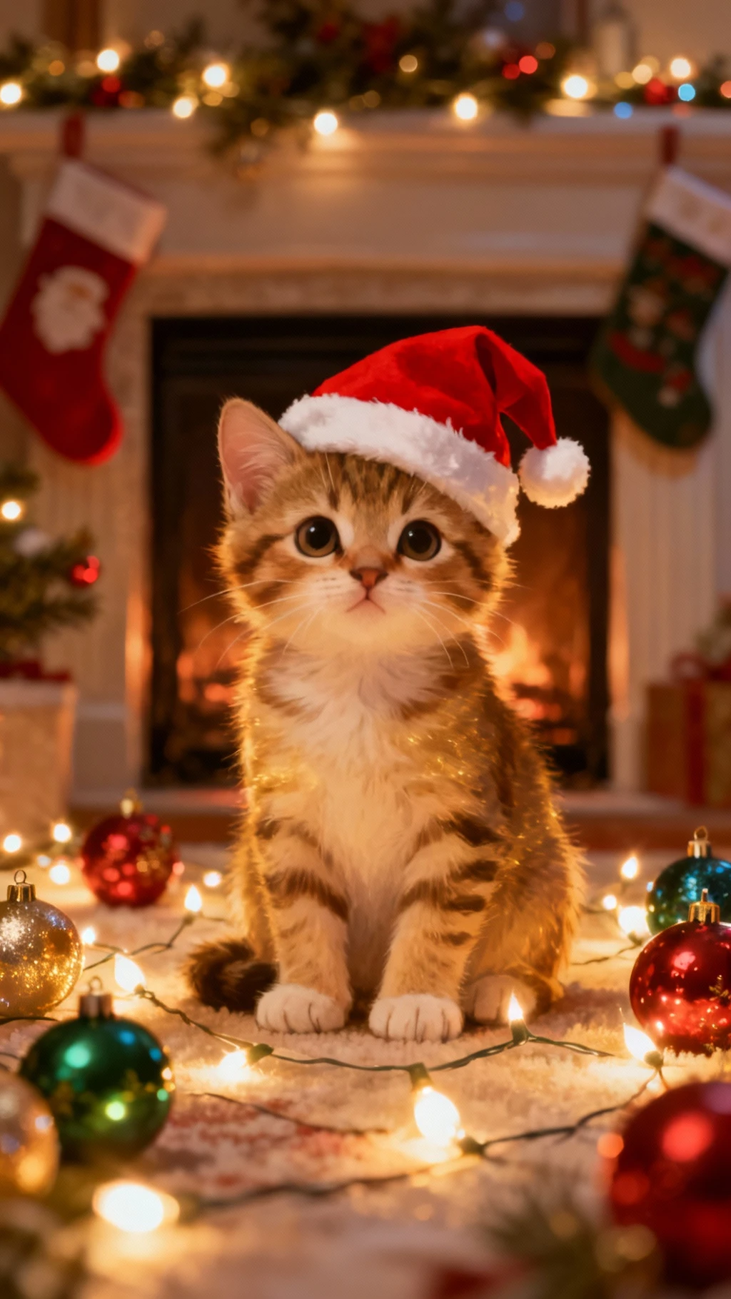 Christmas talking cat