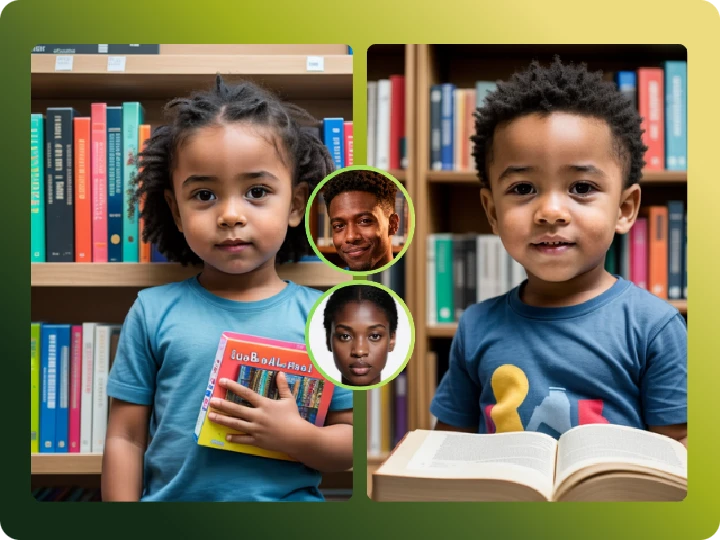 Ejemplo de generación de bebé IA africano