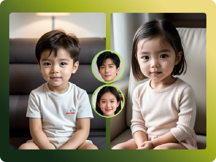 Ejemplo de generación de bebé IA asiático