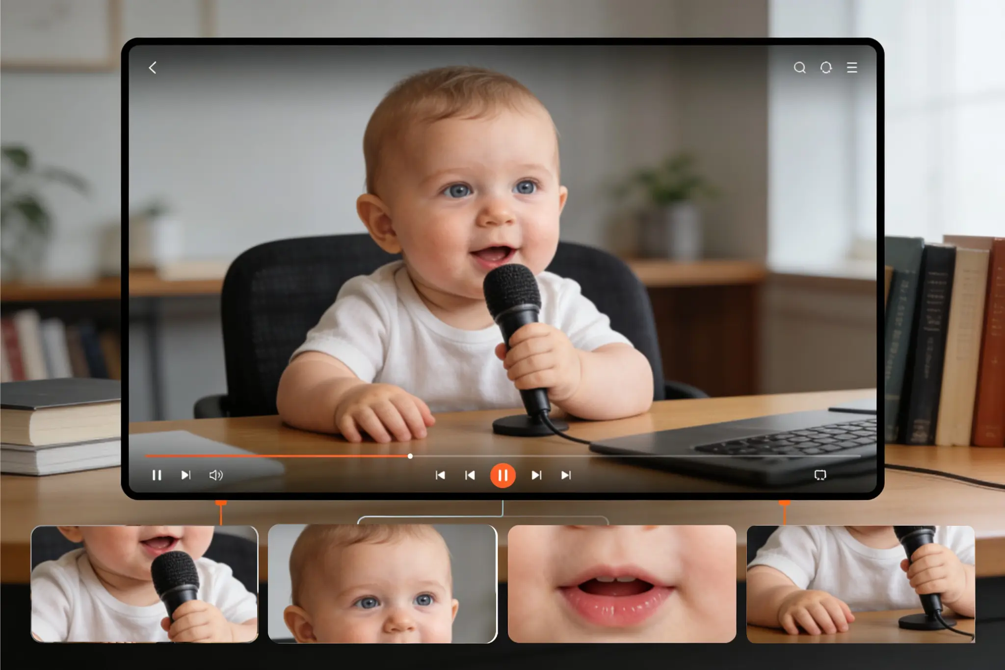 具有自然面部表情的逼真宝宝唇形同步