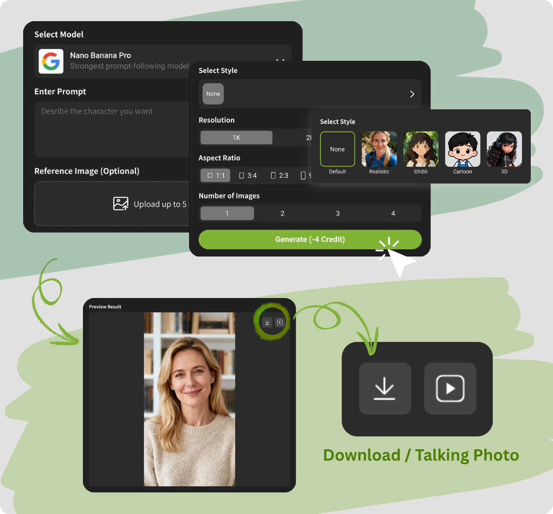 Diagrama de etapas de operação do Gerador de Personagens com IA