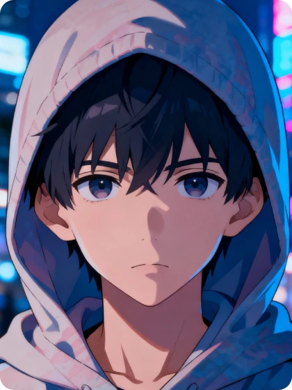 Exemplo de geração de personagens de ficção de anime