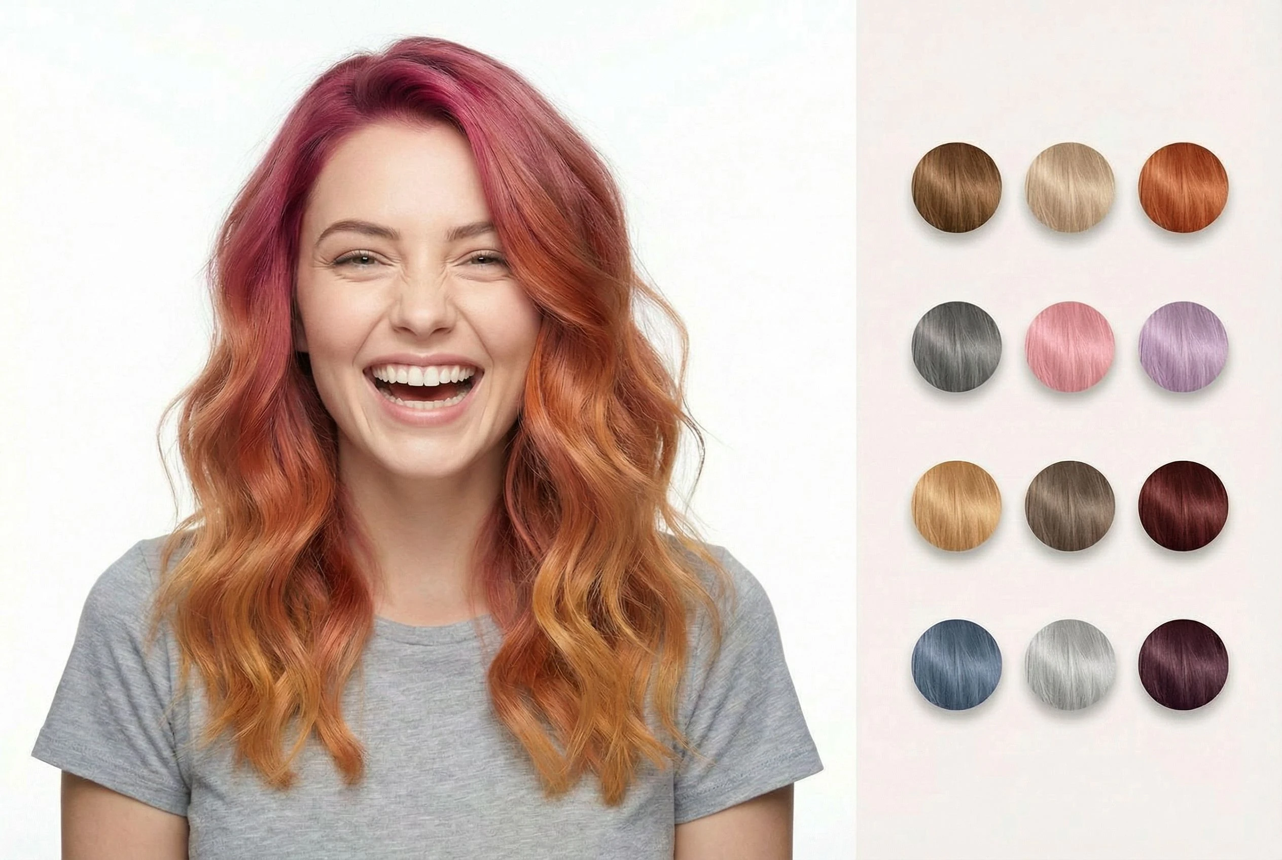 Aperçu de couleur de cheveux personnalisée IA