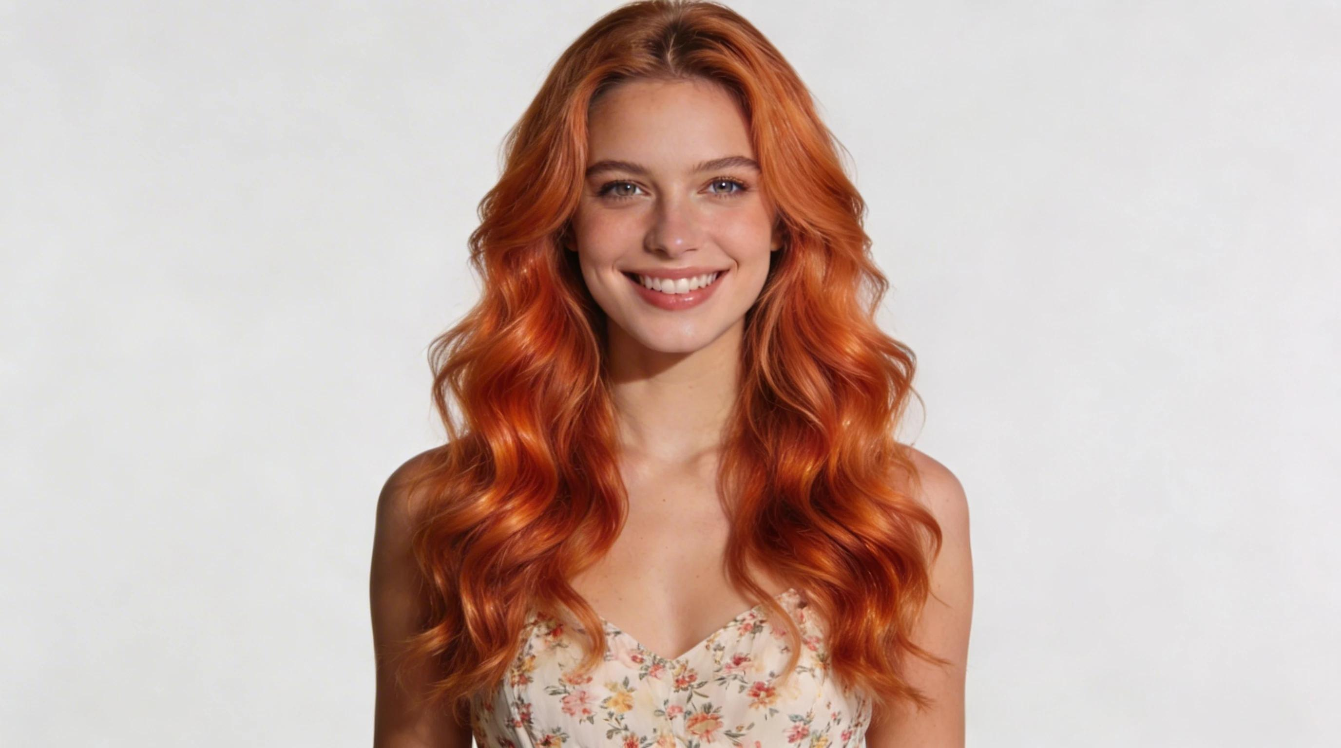 female caramel brown hair portrait