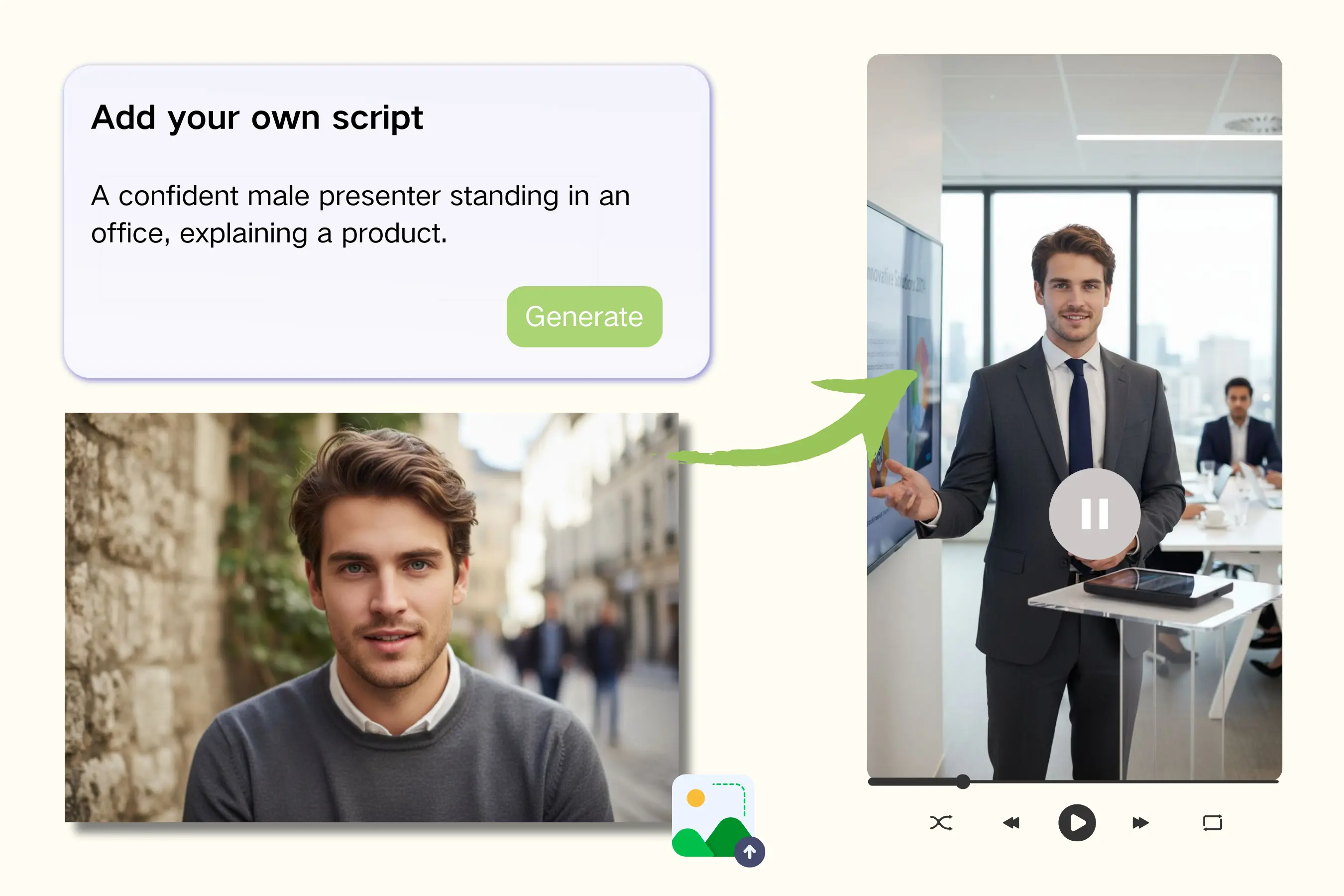 create ai human video from text or photo