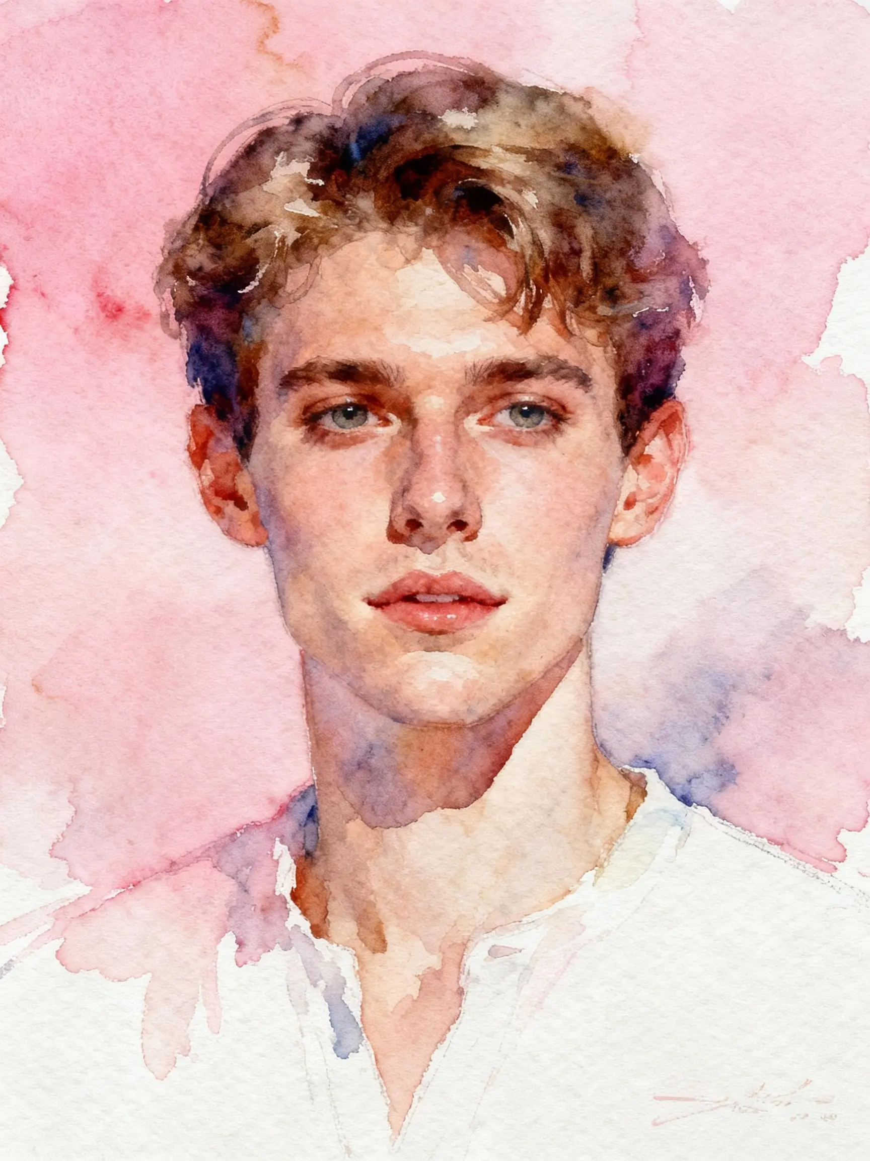 水彩风格肖像示例