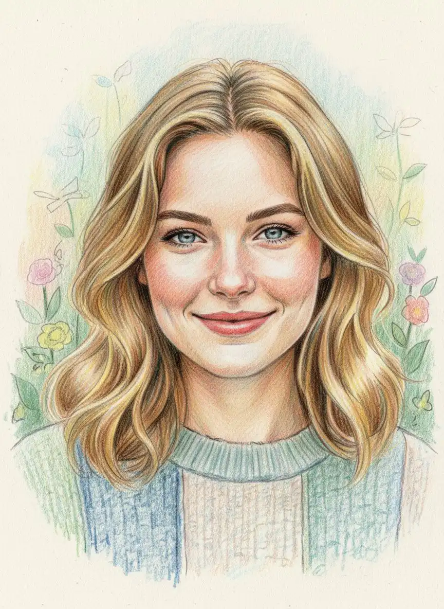 exemple de portrait de style line art