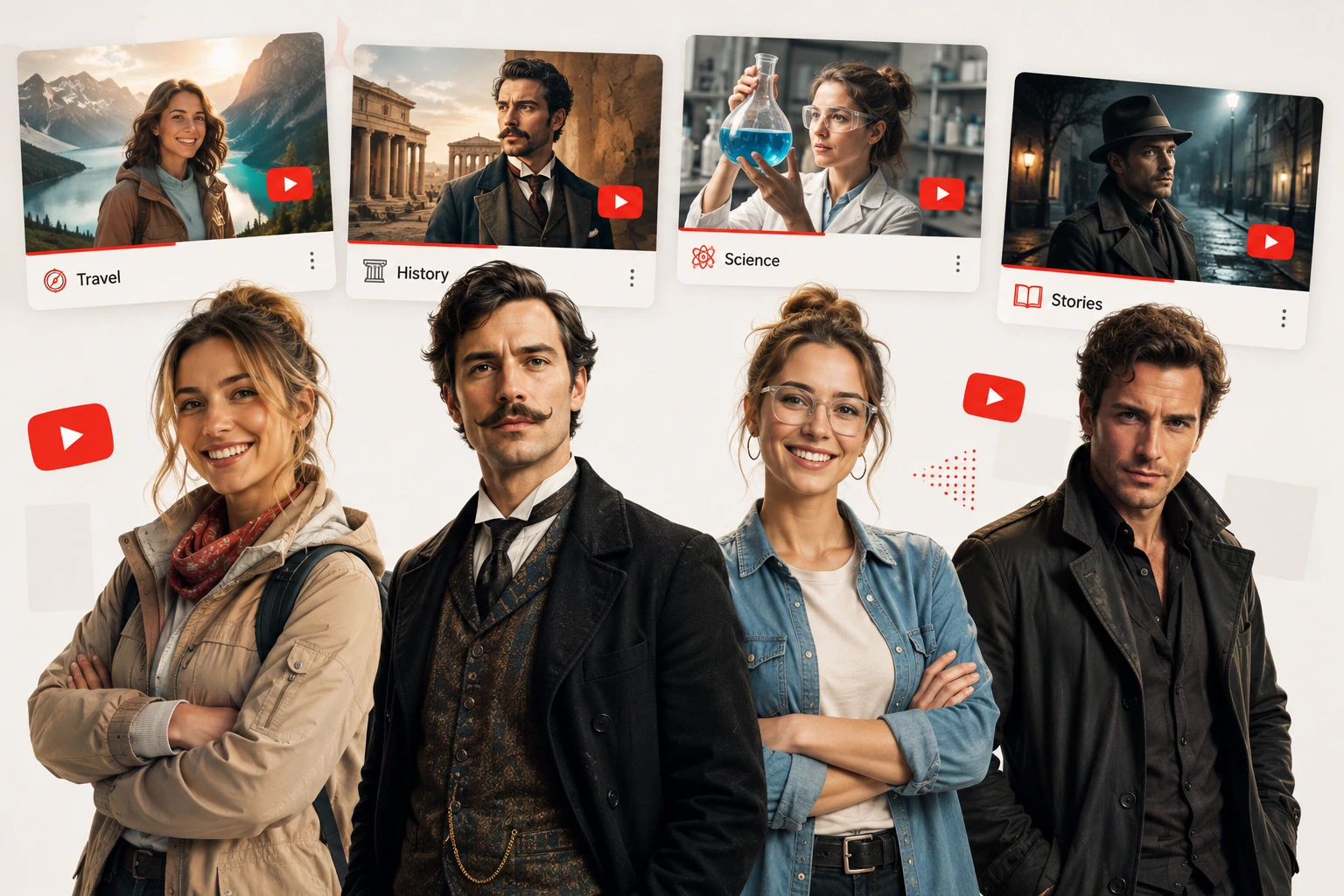 Create AI characters for unique YouTube video