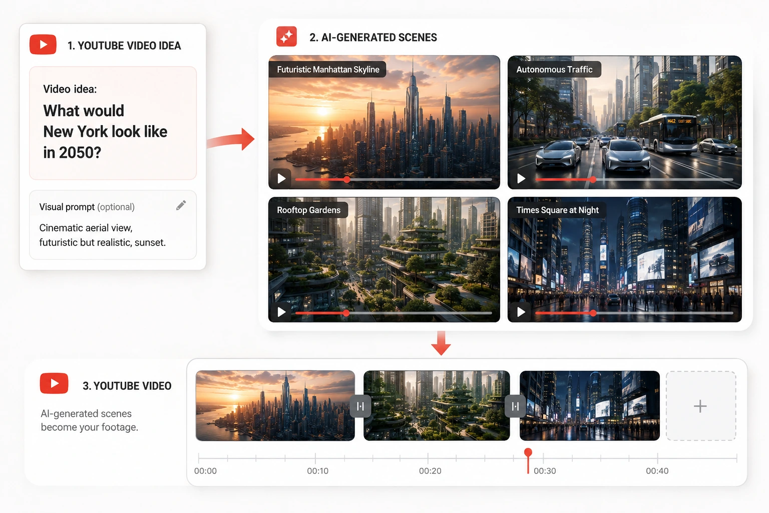 Create AI video clips from YouTube ideas