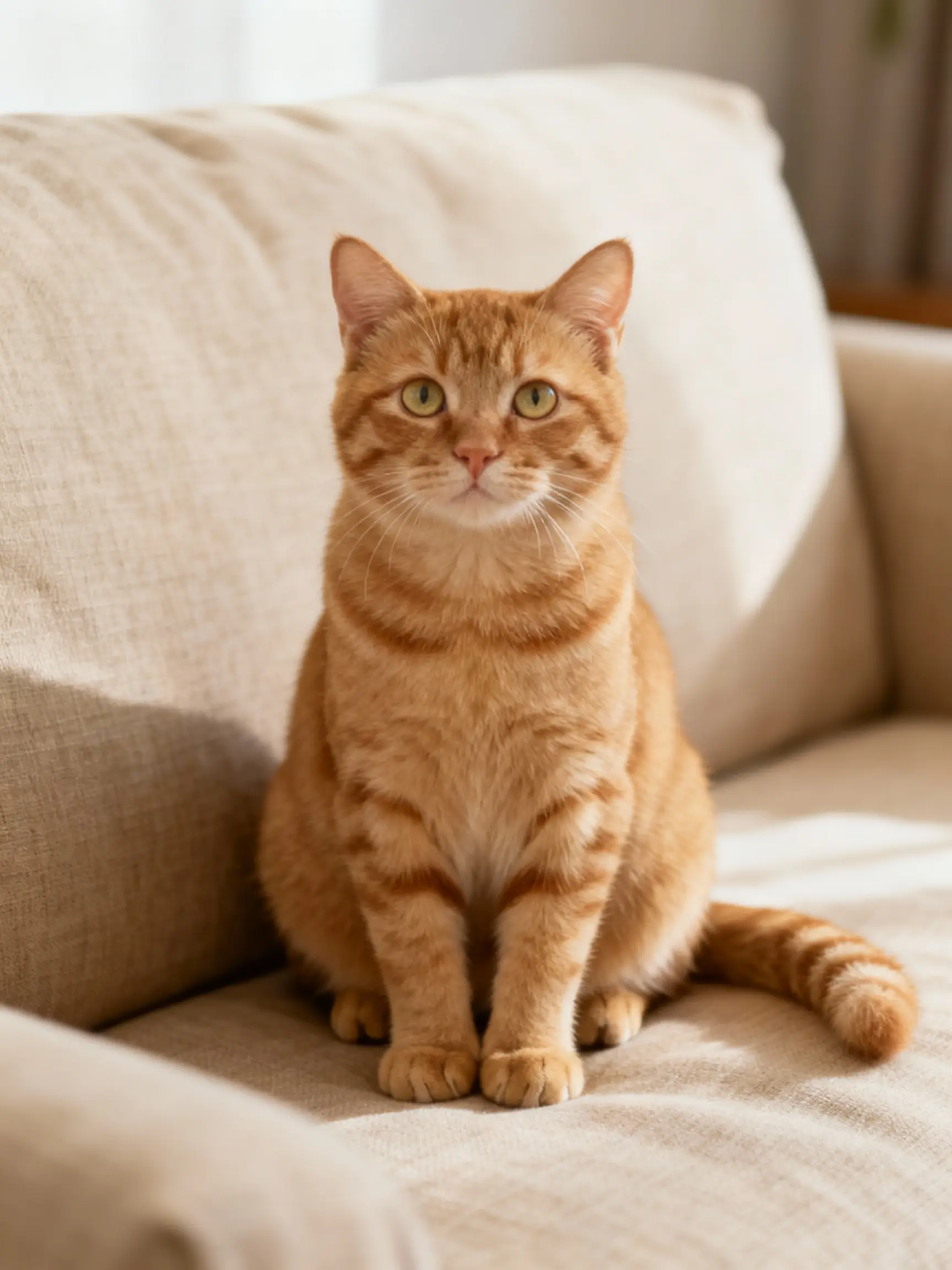 animal generator example - realistic kitten on a sofa 