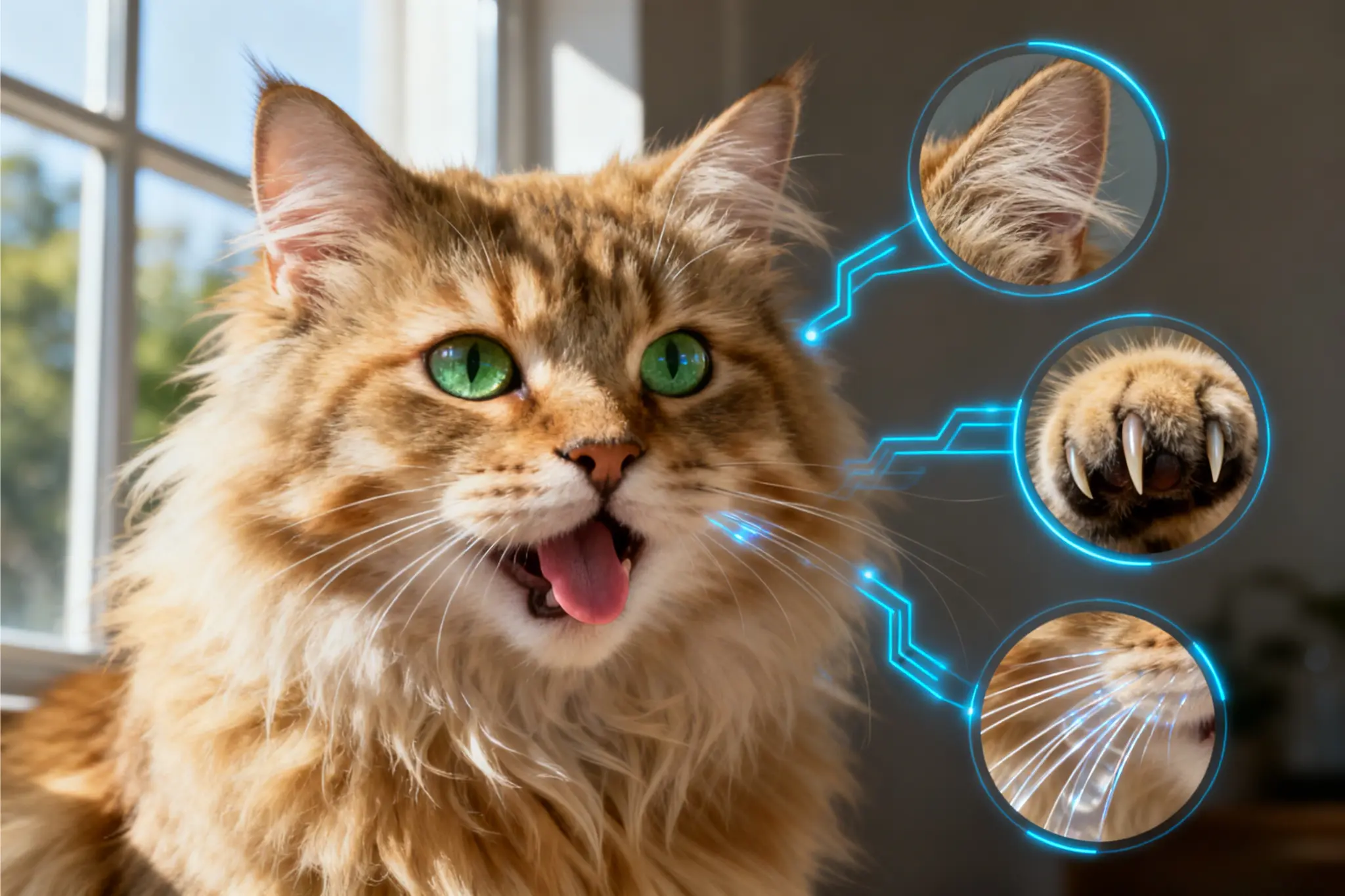 Imagen de animal extremadamente realista muestra pelaje detallado e iluminación natural 