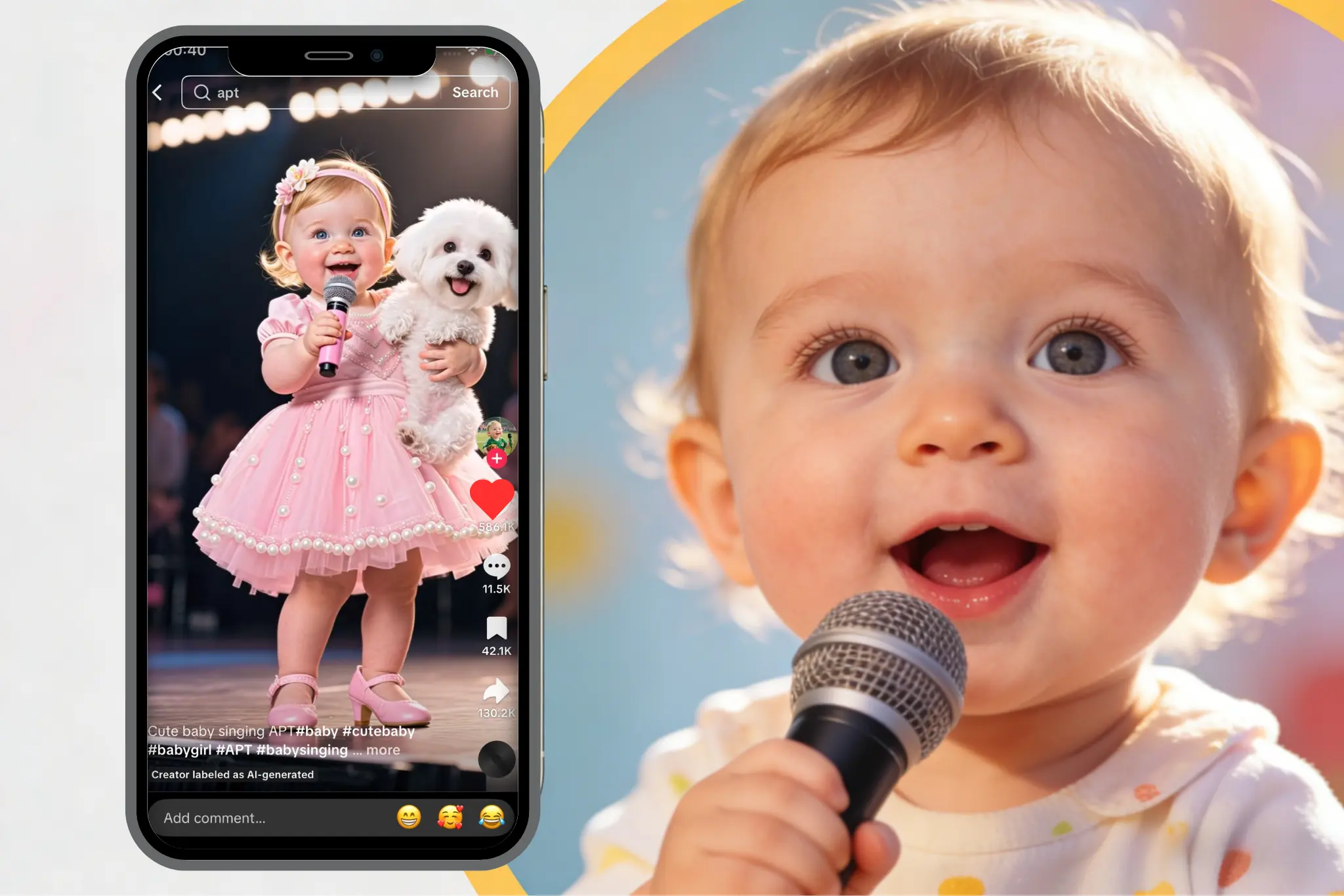 Create cute baby singing clips perfect for TikTok shares
