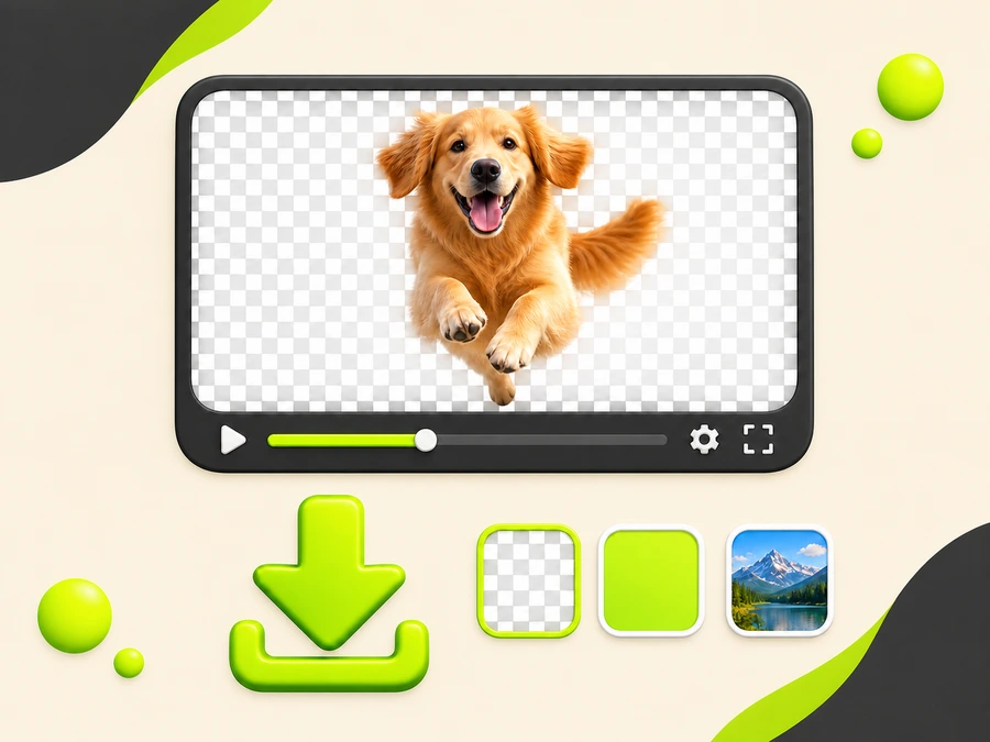 Download a video with a transparent background illustration