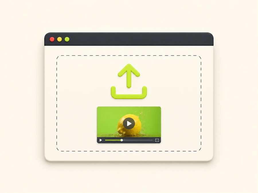 Upload a green screen video illustration