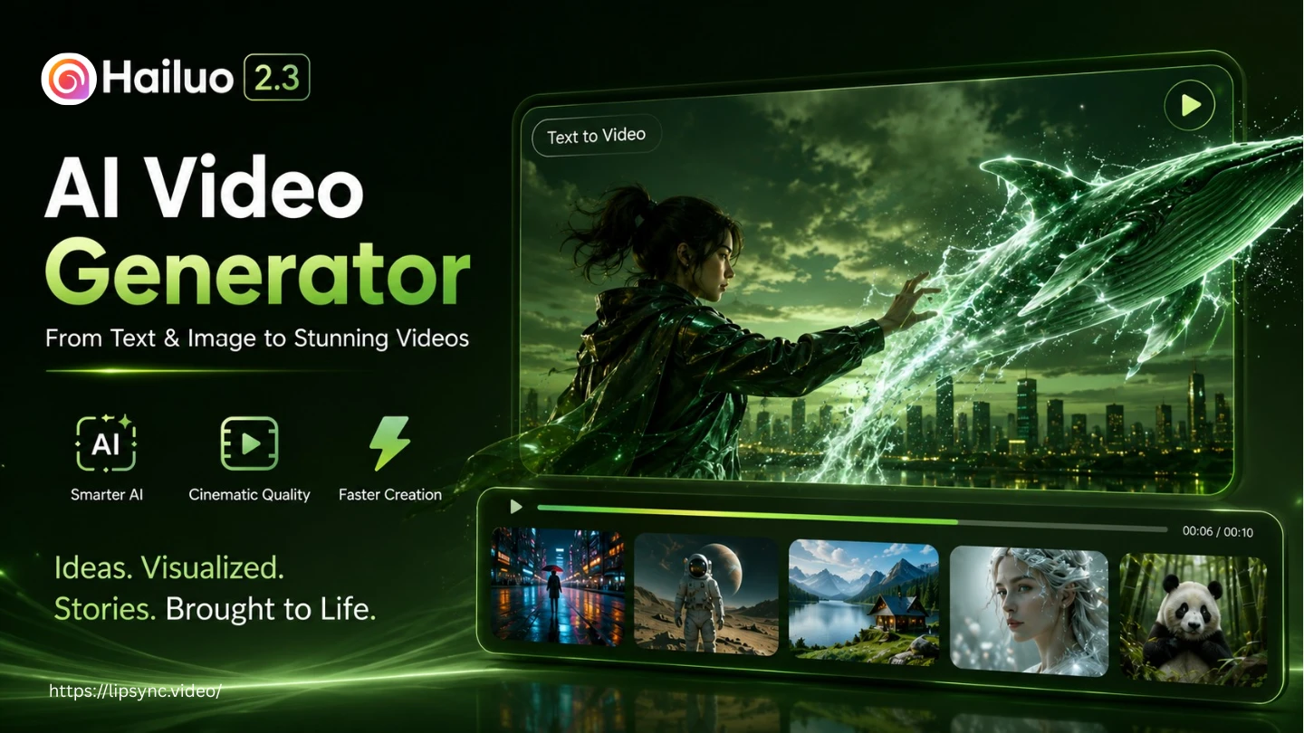 Hailuo 2.3 AI video generator — text and image to video