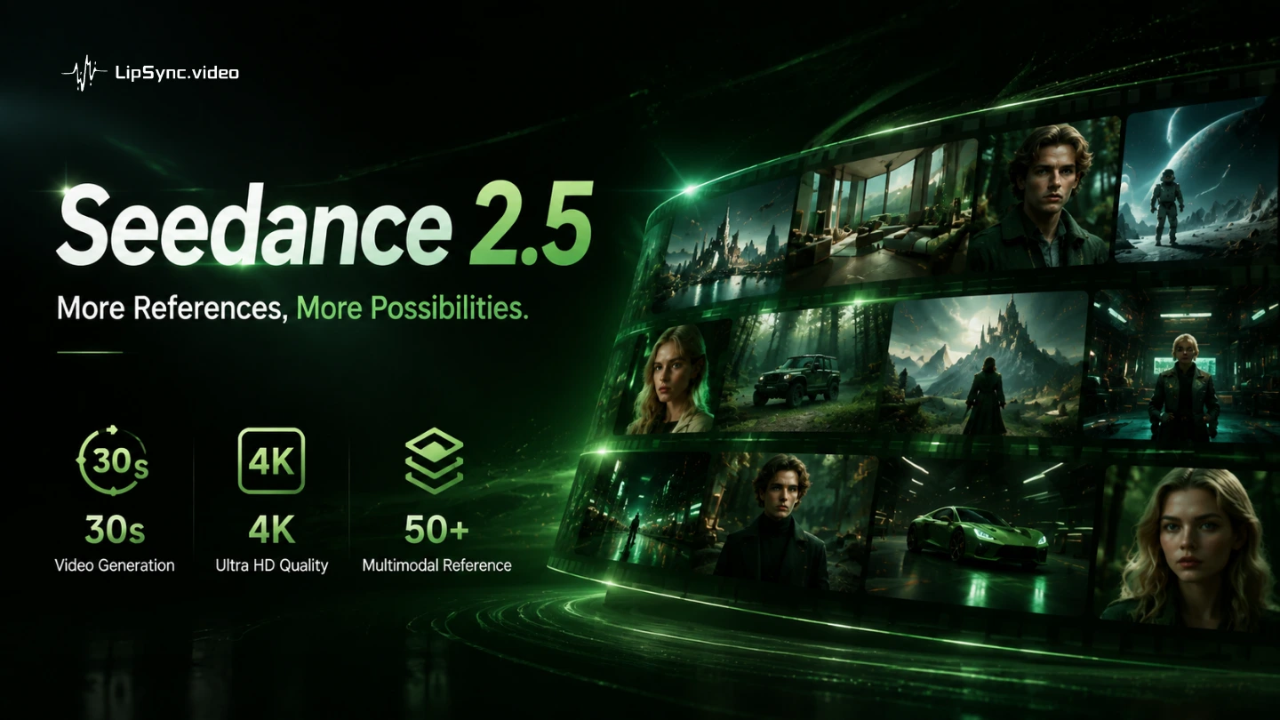 Seedance 2.5: مولّد فيديو ذكاء اصطناعي أصلي لمدة 30 ثانية