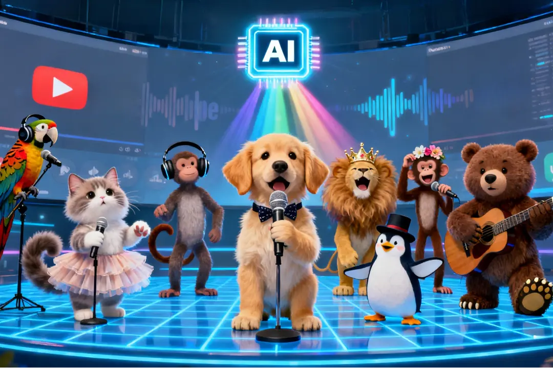 All kinds of animals can perform lip-synced singing videos