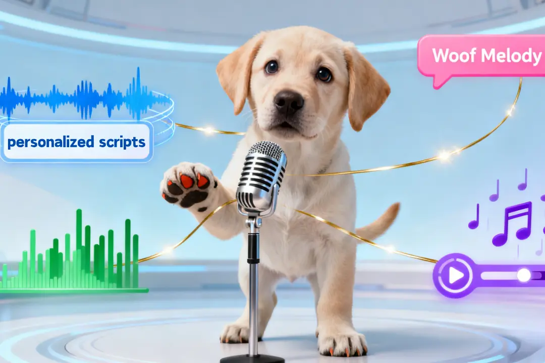 User creating personalized singing animal videos with custom lyrics or scripts