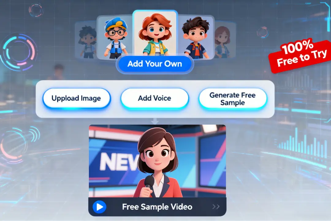 Example of a user trying out the free cartoon animation feature