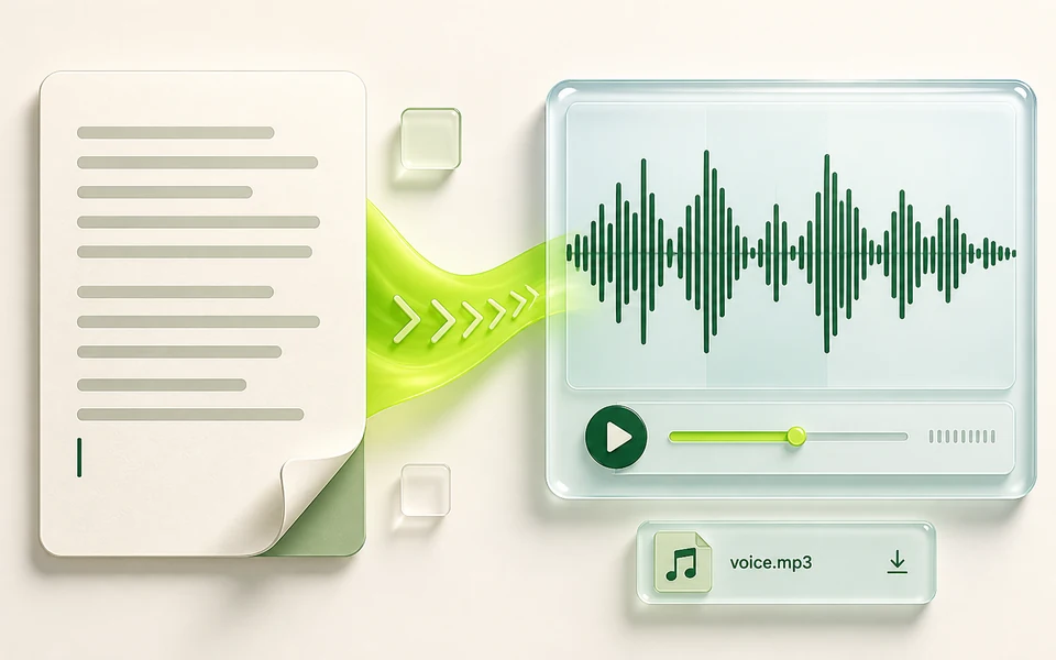 Text becoming natural AI speech