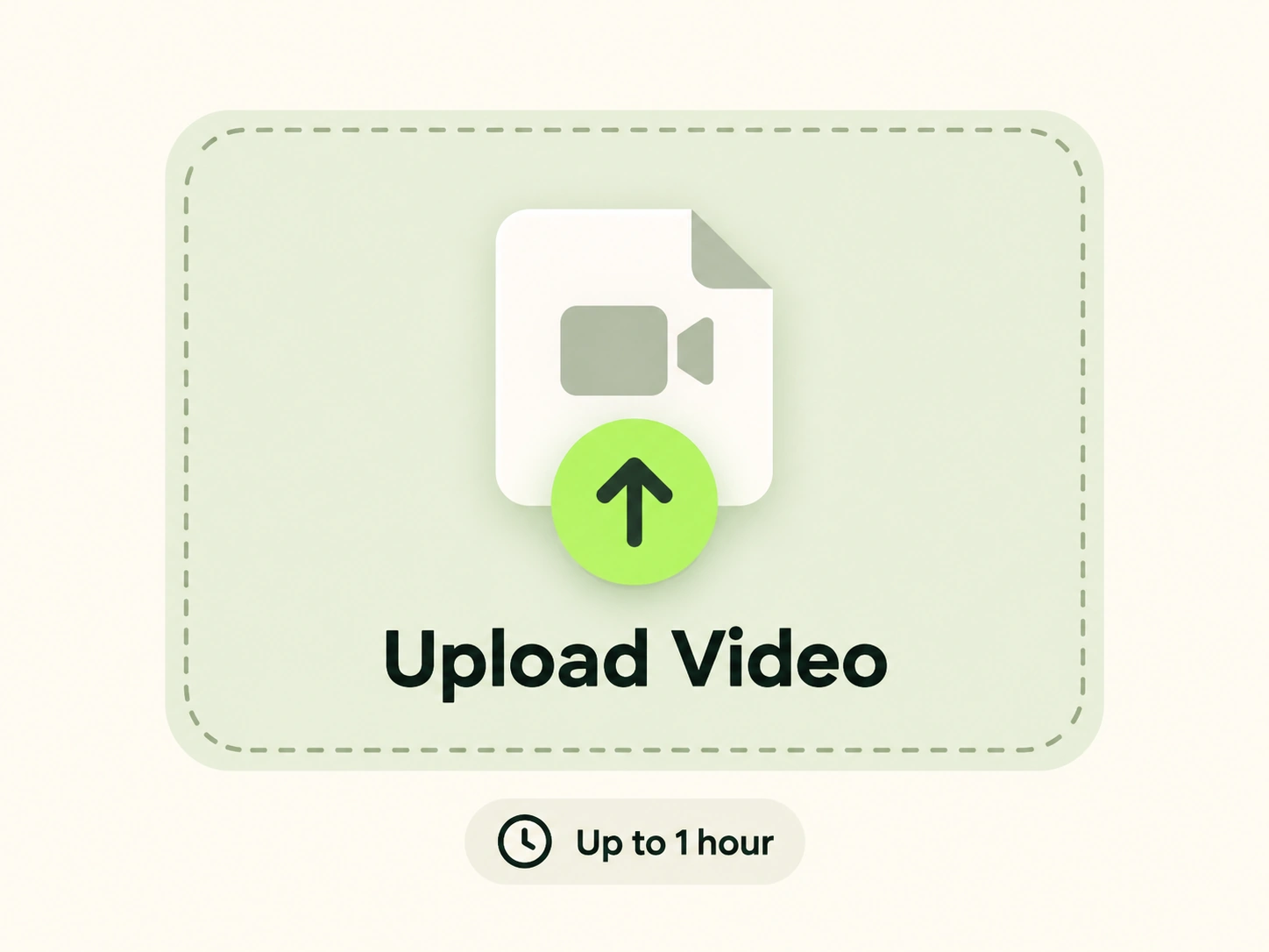 Importer un fichier vidéo d’une heure maximum