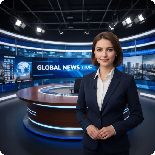 Présentateur d'actualités IA